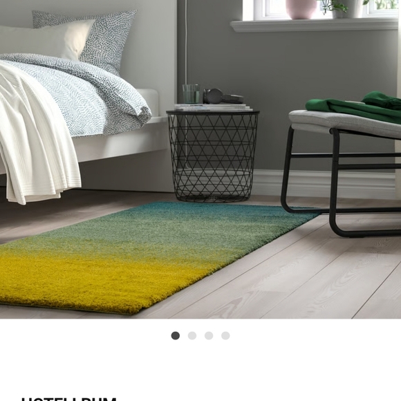 NEW  IKEA HOTELLRUM Beautiful 6'7 x 2'7 Area Rug  only opened for pictures. The - Picture 11 of 16